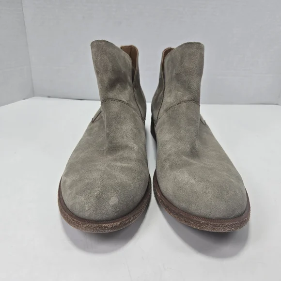 Kork-Ease Ryder Taupe Suede Leather Ankle Bootie Boots w/zippered Heels Size 10M - Picture 4 of 11
